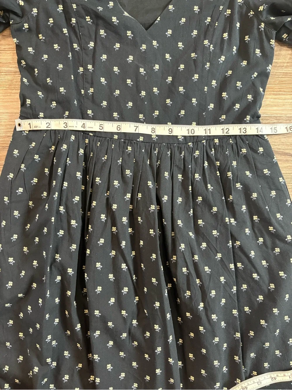 NWT Madewell V-Neck Puff-Sleeve Mini Dress in Floral Ikat